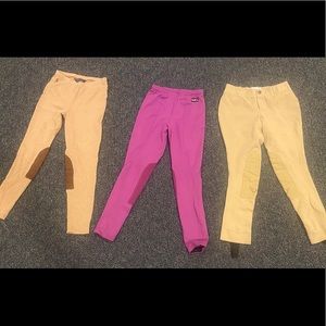 Riding Equestrian Jodhpurs Breetches pants 3 pair